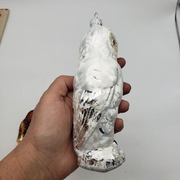 Lot 2 VTG Blown Glass Mercury Owl Christmas Ornaments- Germany & Czech Republic - Picture 13 of 16